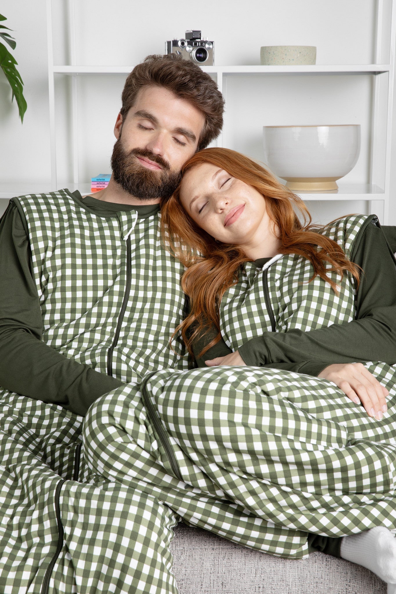 Adult Sleep Bag Walker in Gingham Fir