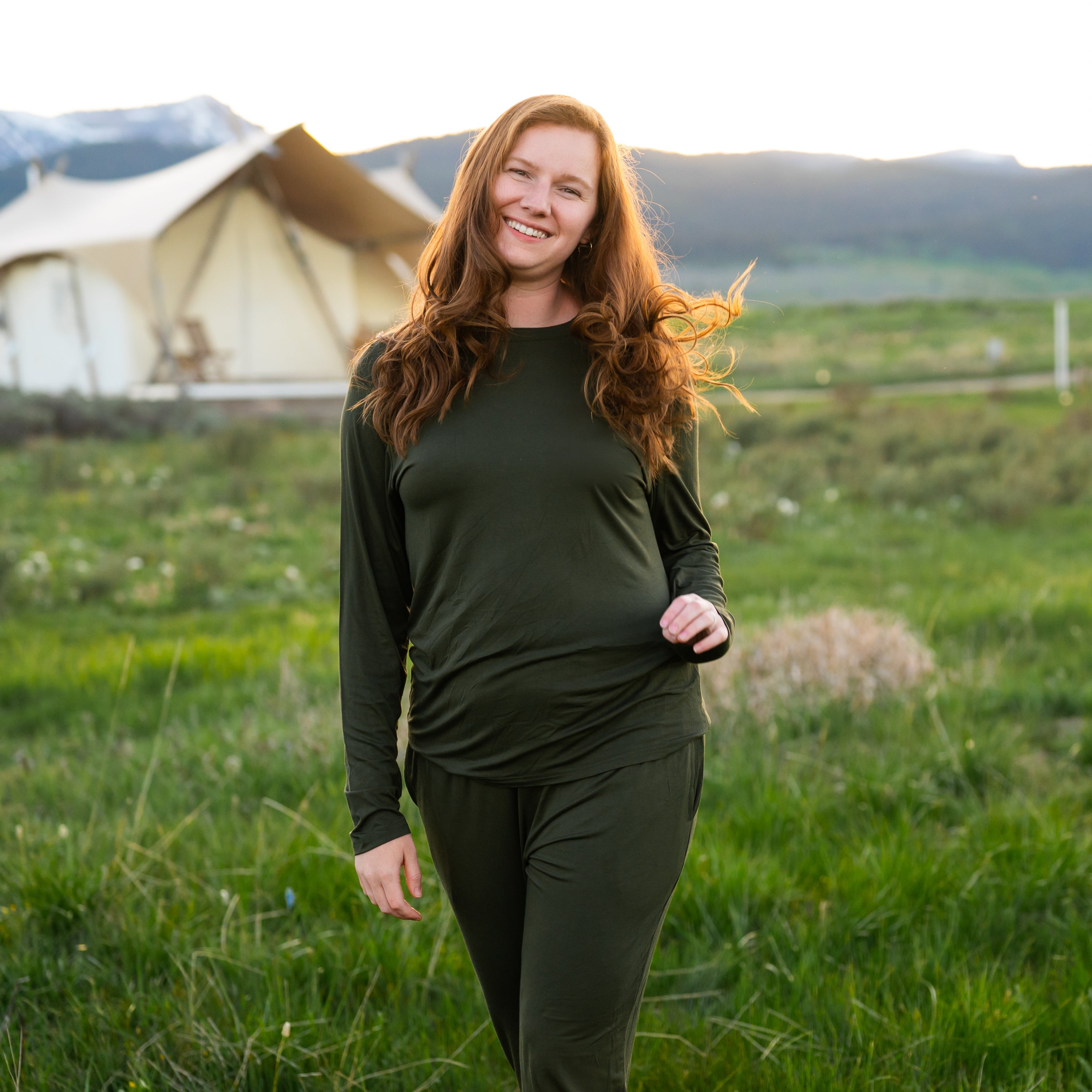 Women's Jogger Pajama Set in Fir