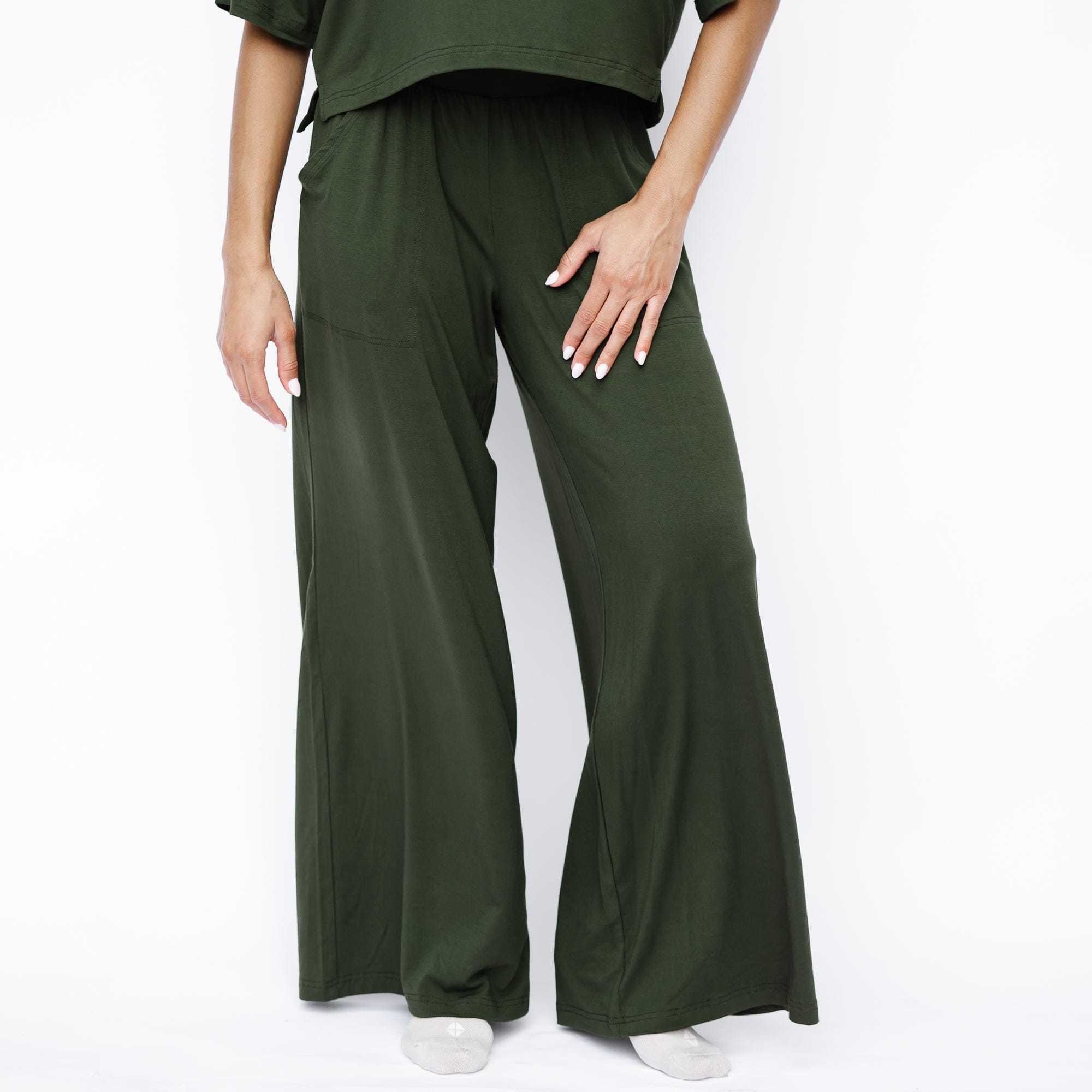 Women's Wide Leg Pant in Fir