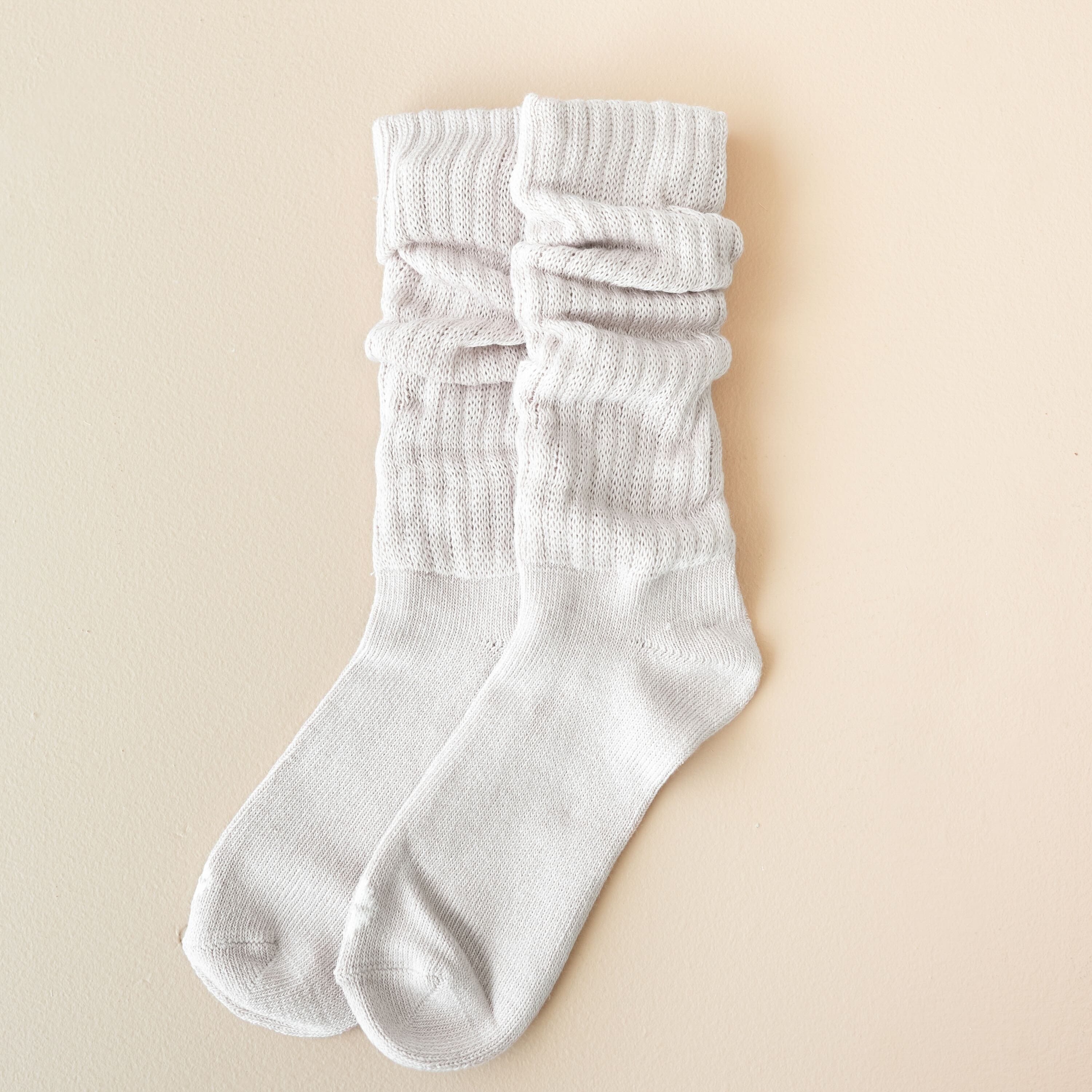 Adult Scrunch Socks in Oat