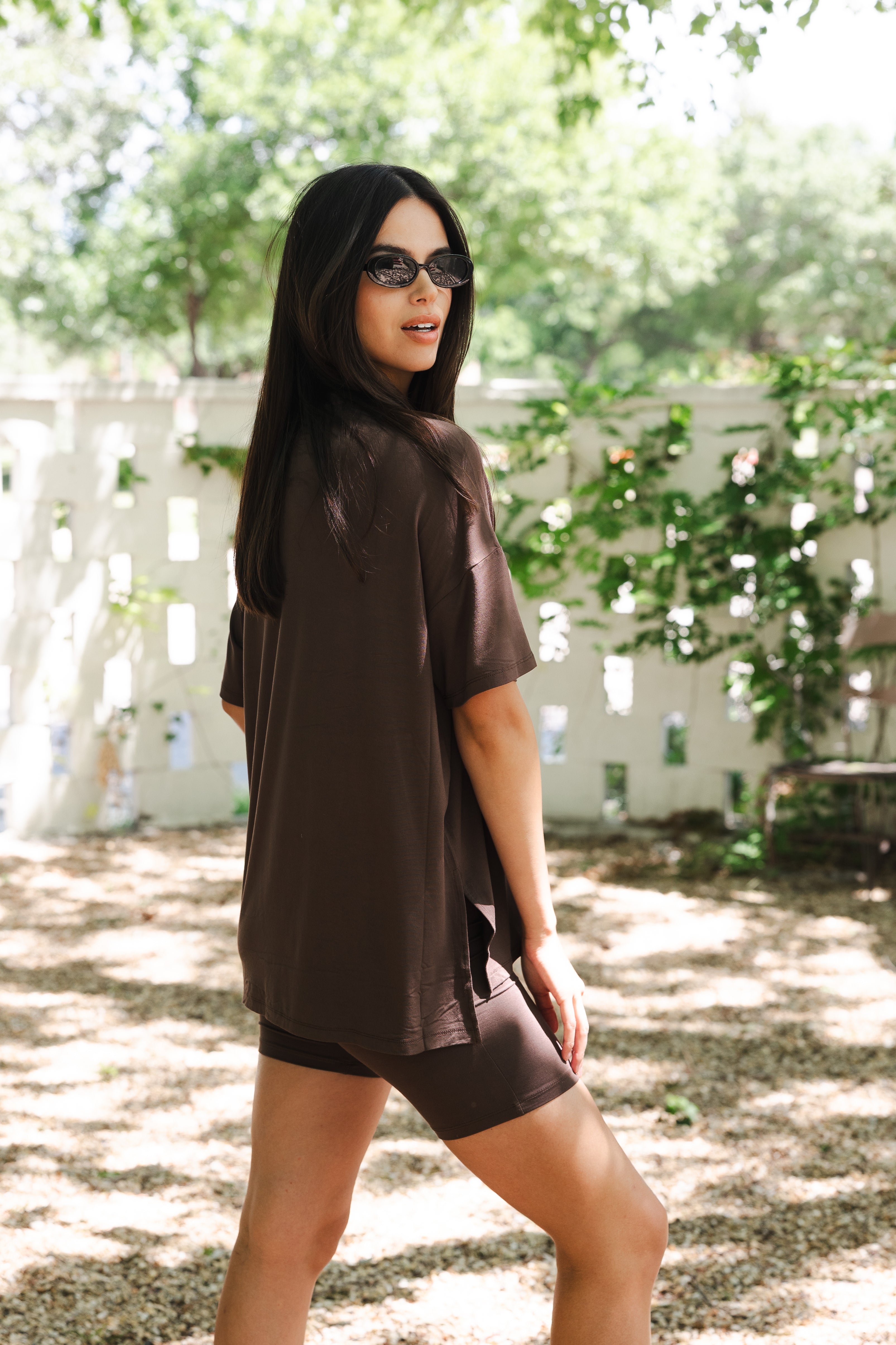 Women’s Biker Short Set in Espresso
