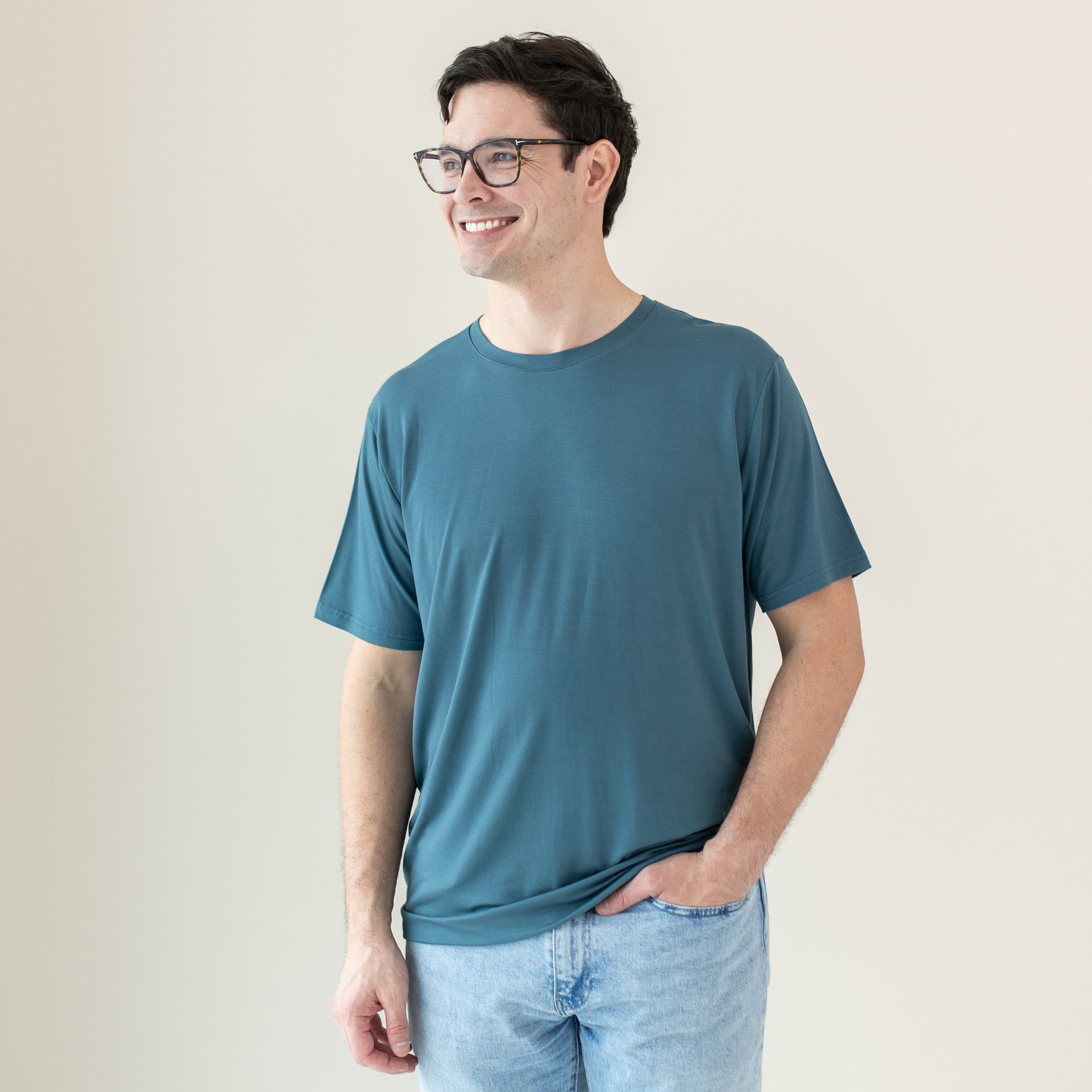 Men's Crew Neck Tee in Atlantic