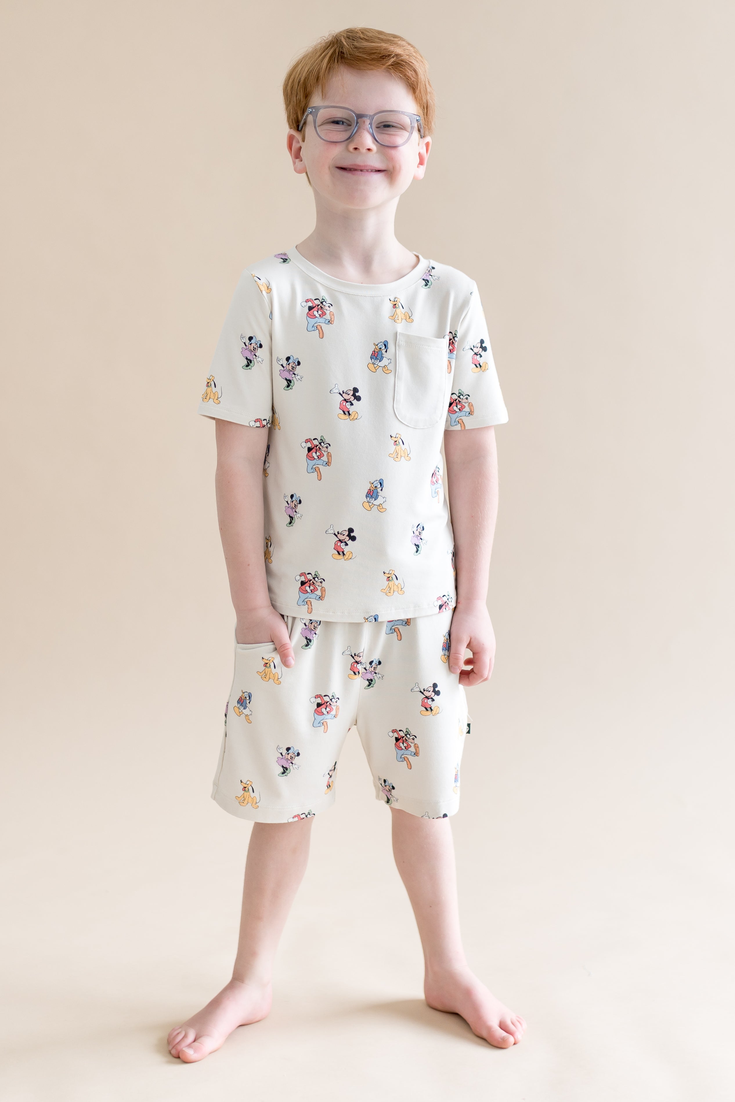 Toddler Crew Neck Tee in Mickey Mouse and Friends