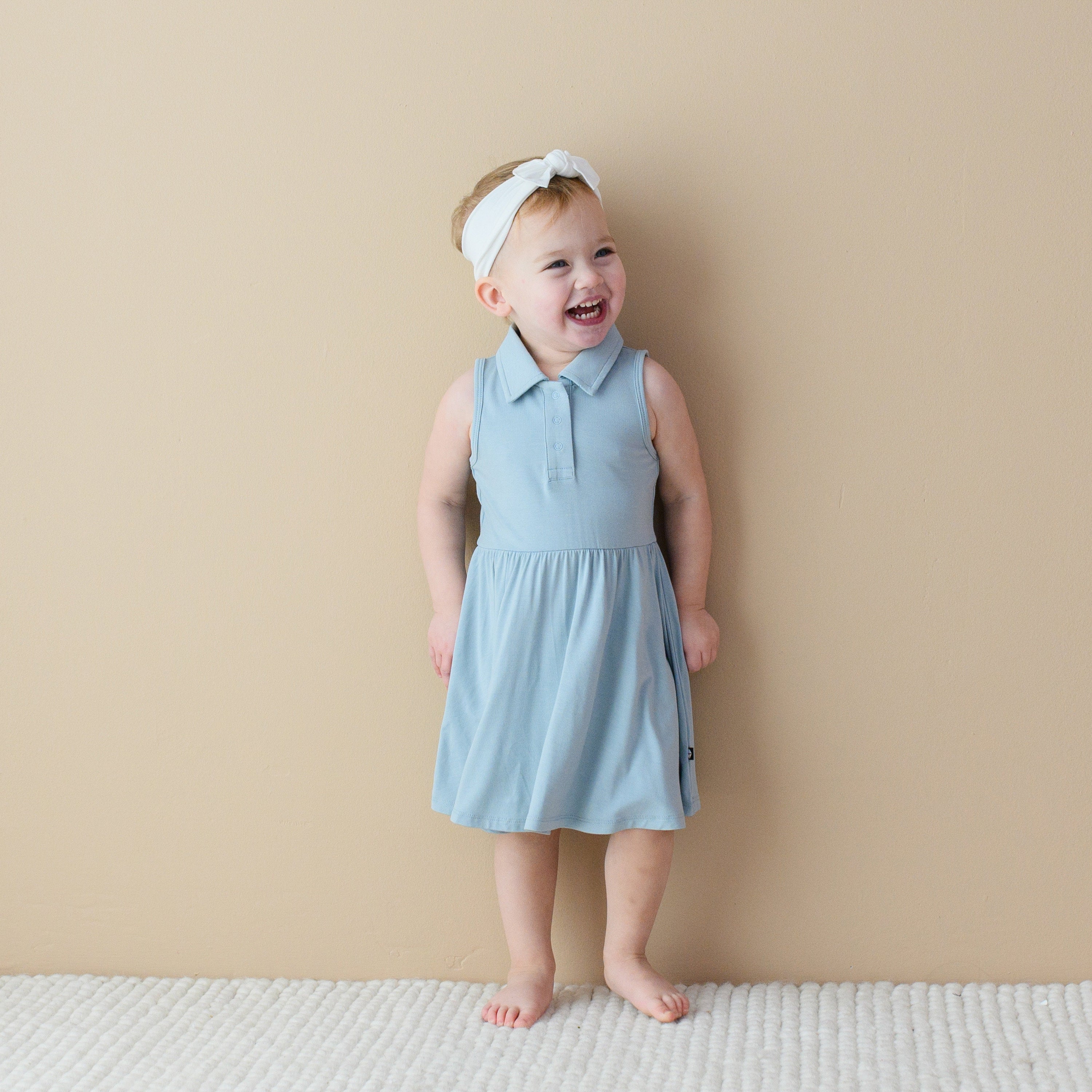 Polo Bodysuit Dress in Fog