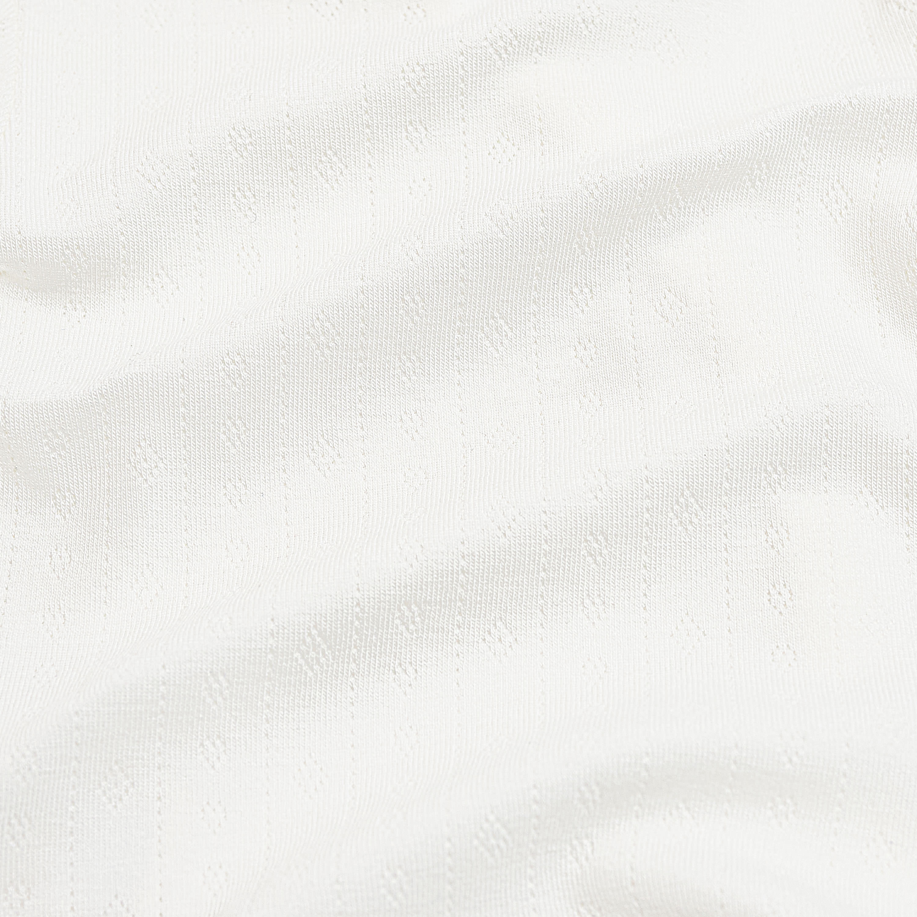 Pointelle Zippered Footie in Cloud