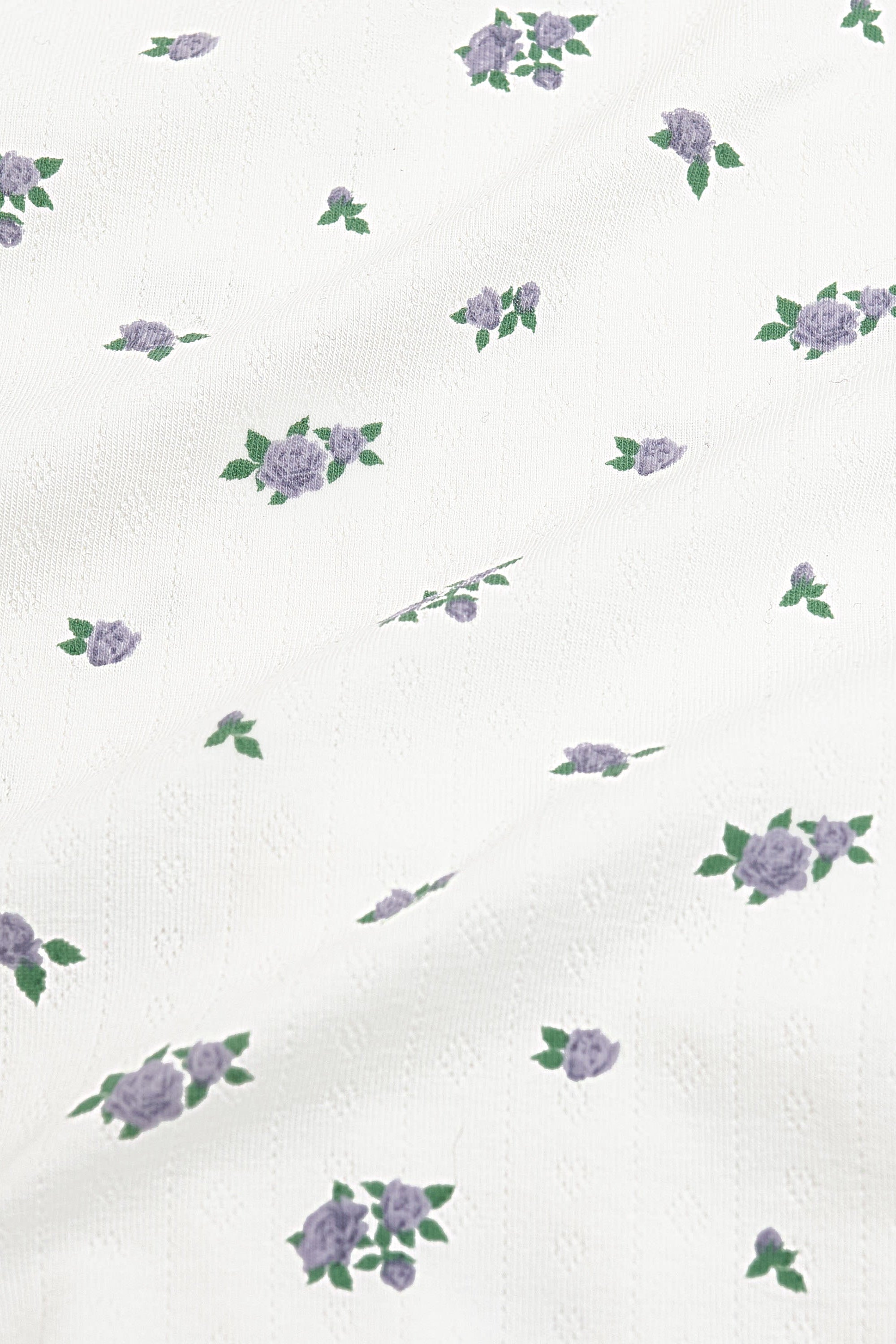 Pointelle Zippered Footie in Spray Rose