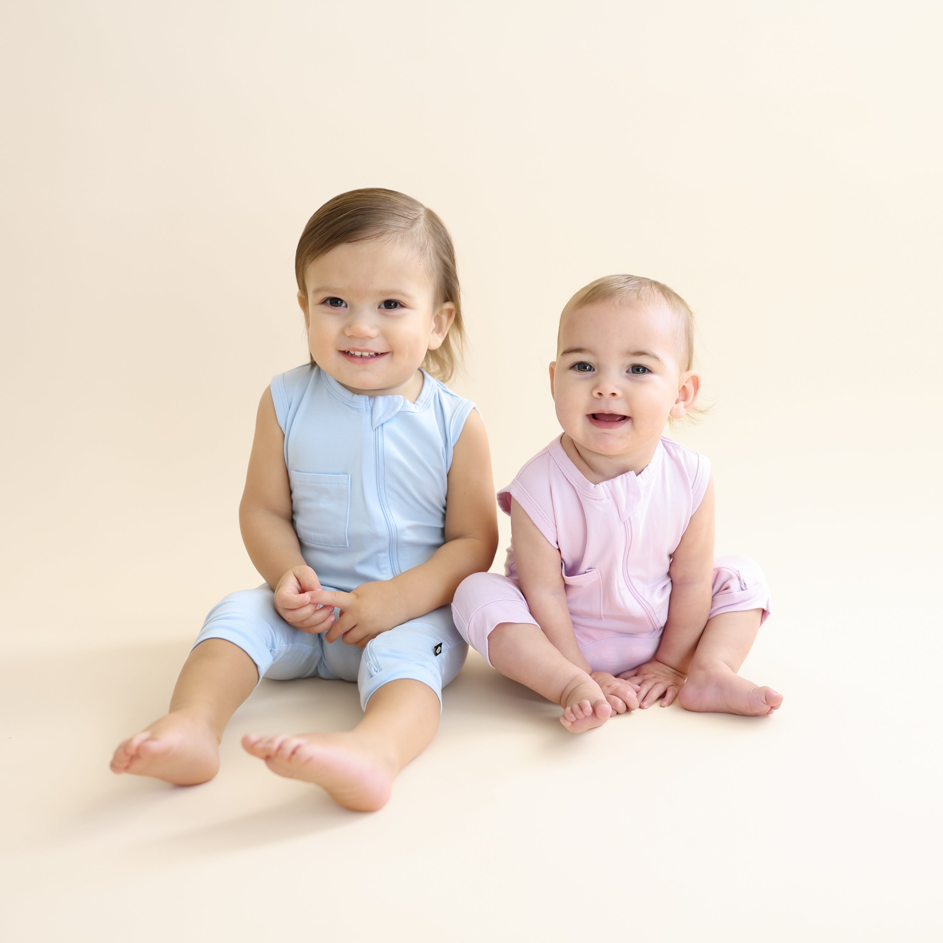 Zippered Sleeveless Romper in Thistle