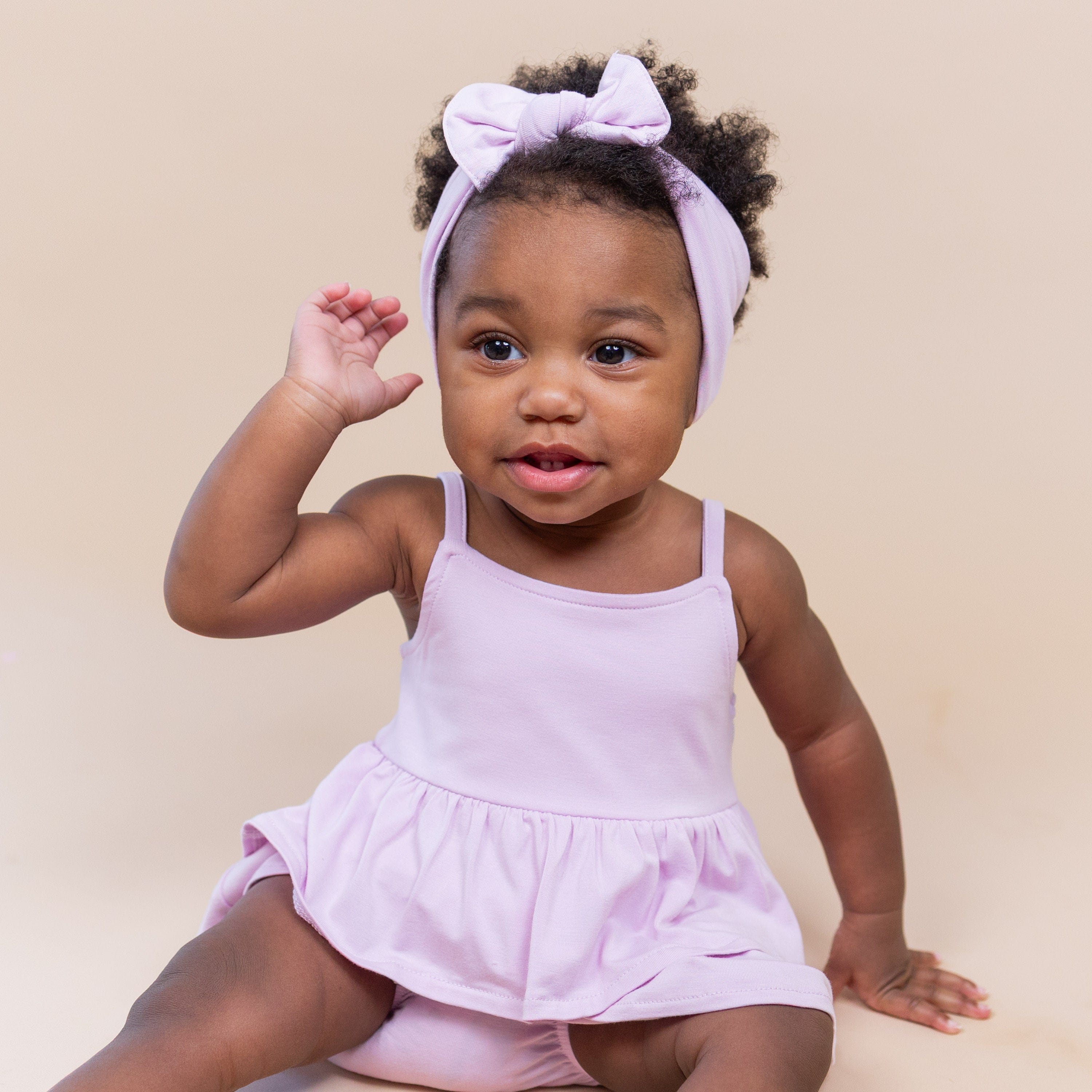 Spaghetti Strap Ruffle Romper in Thistle