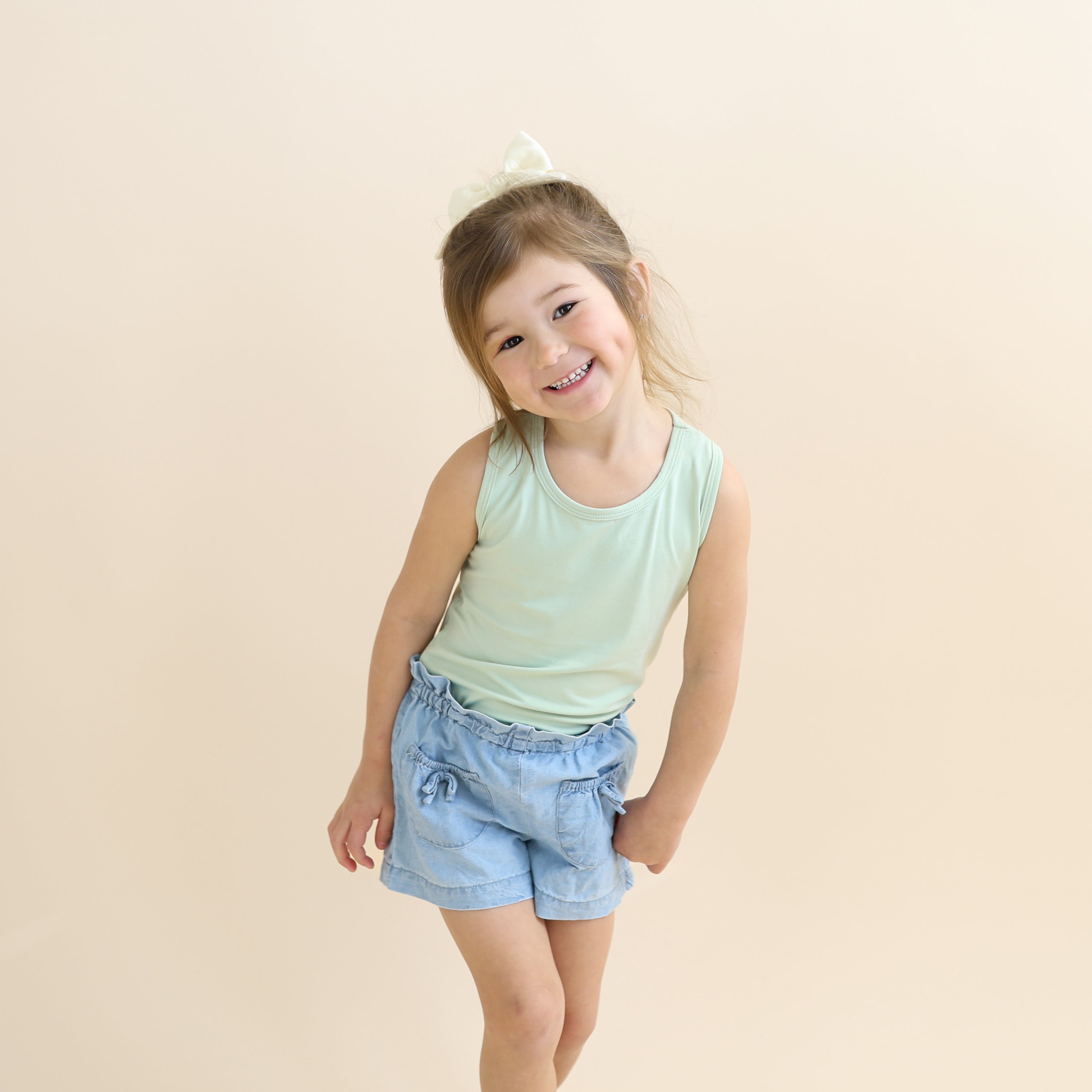 Toddler Tank Top in Basil
