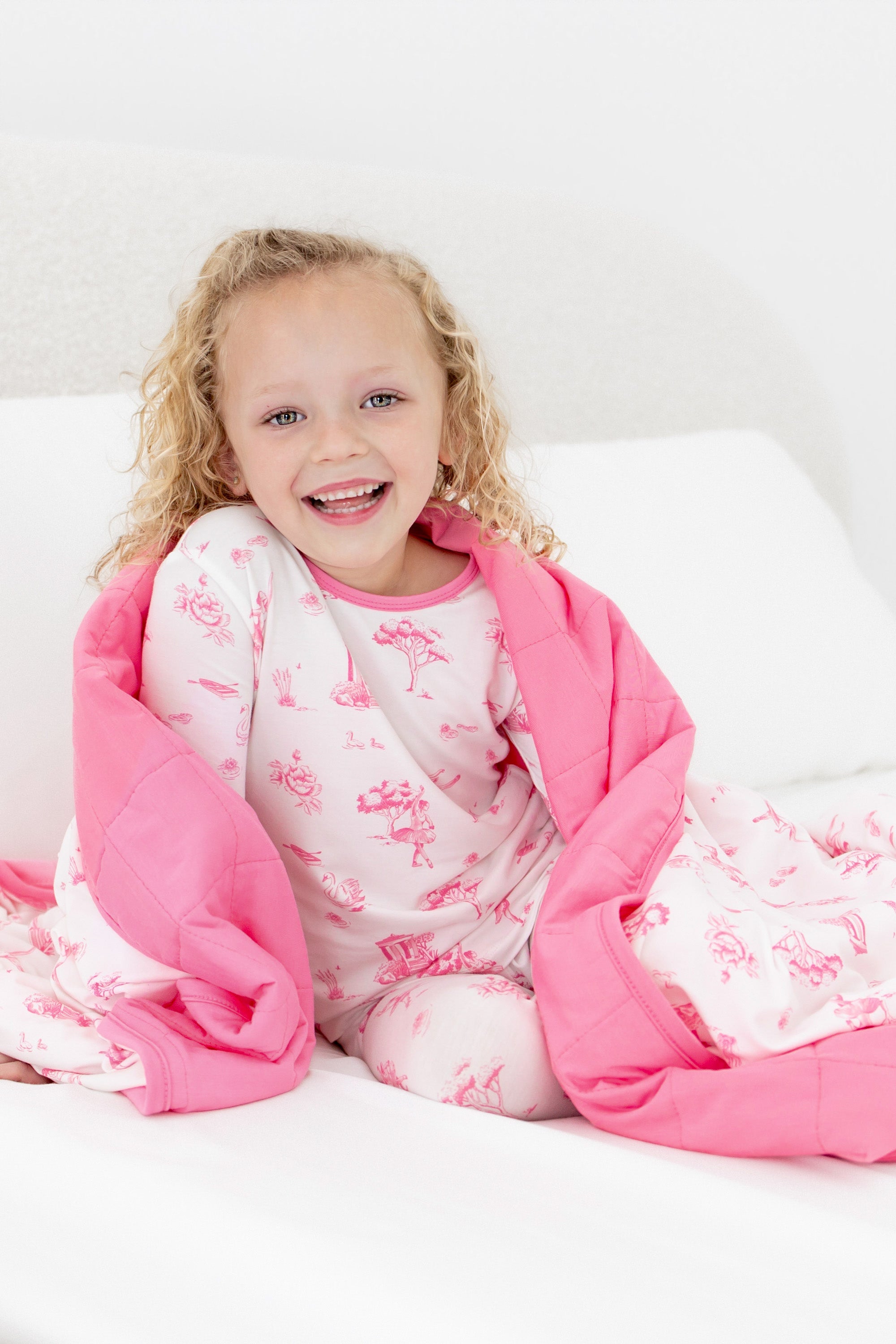 Toddler Blanket in Toile Ballet 1.0