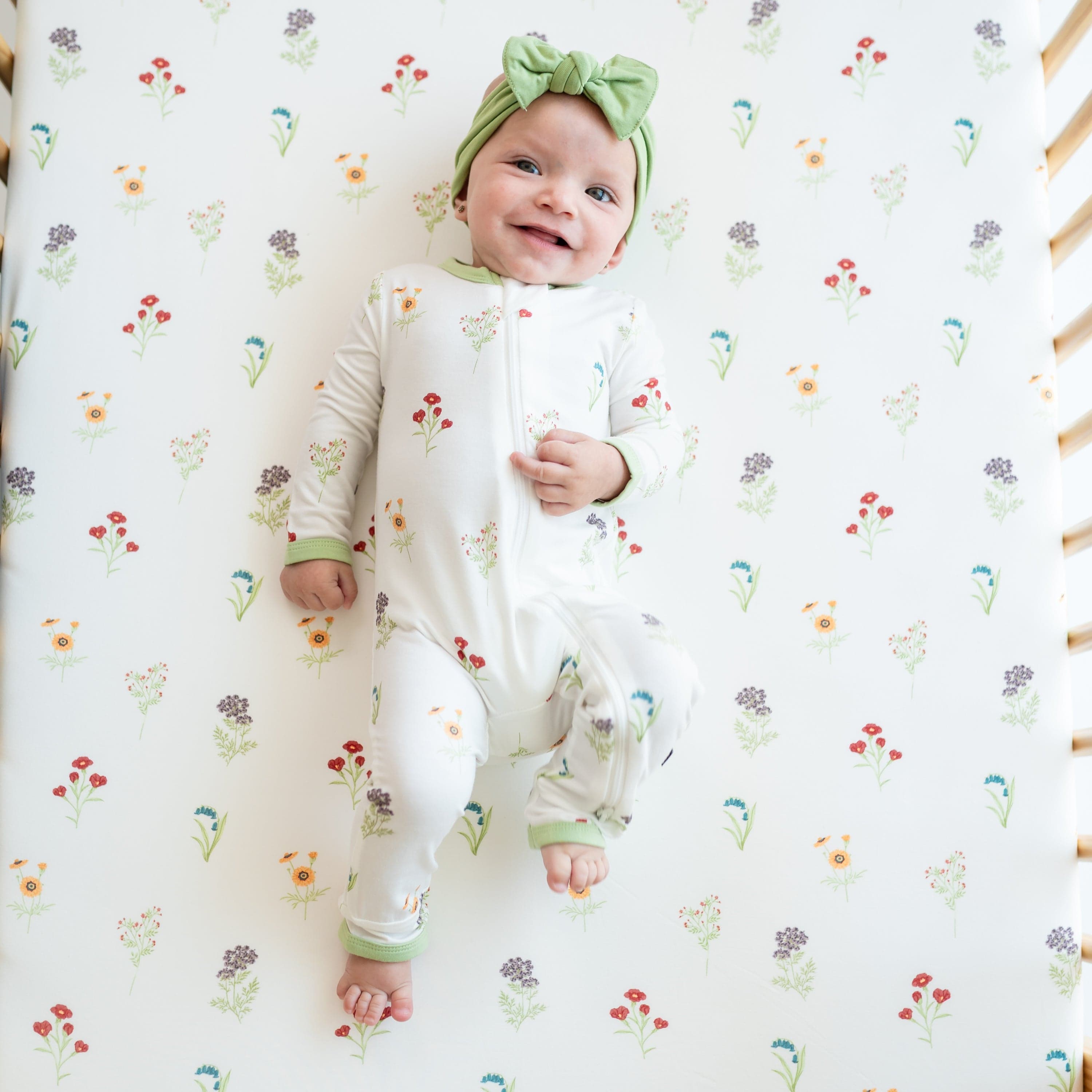 Crib Sheet in Wildflower