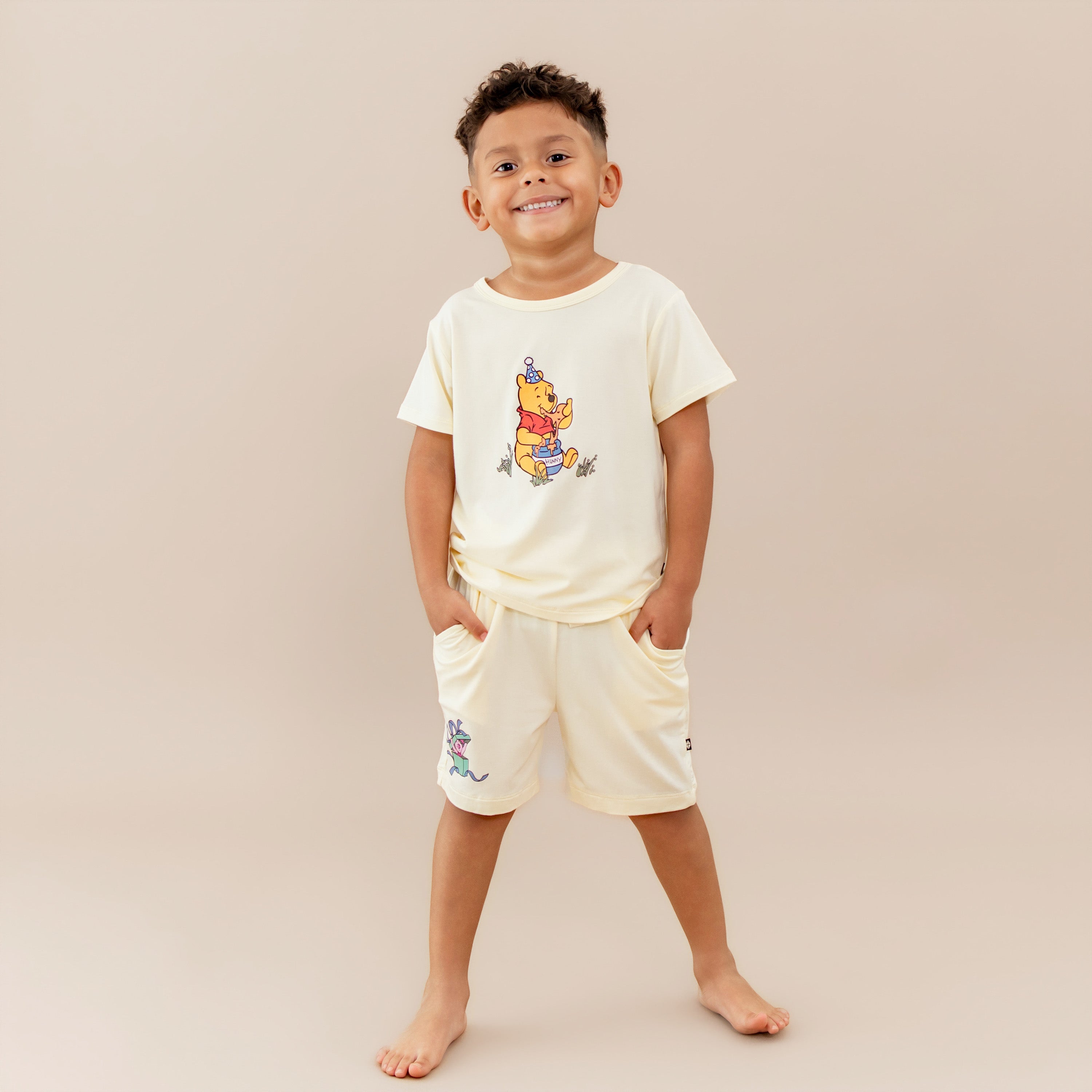 Toddler Basic Tee in Winnie the Pooh on Chamomile