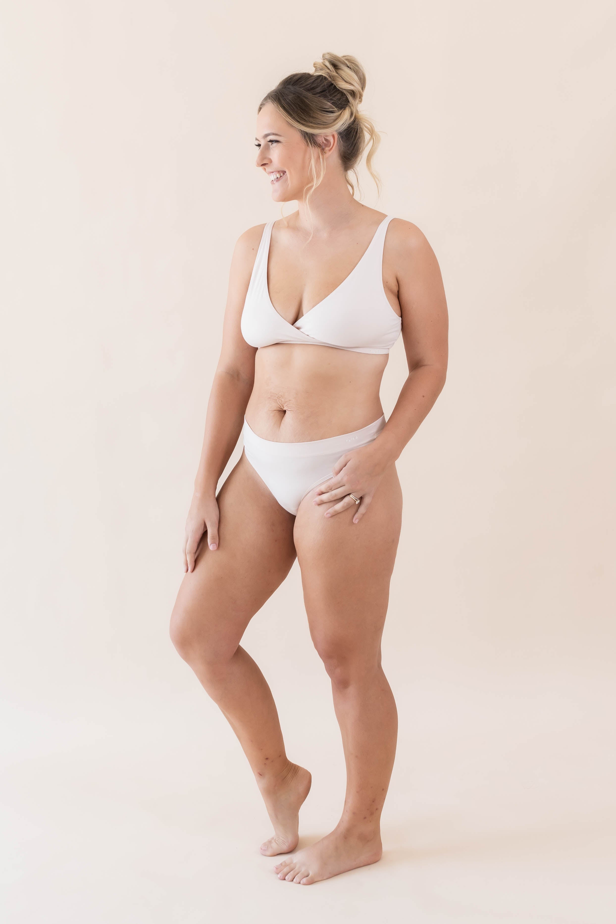Women's Cross Front Bralette in Blonde