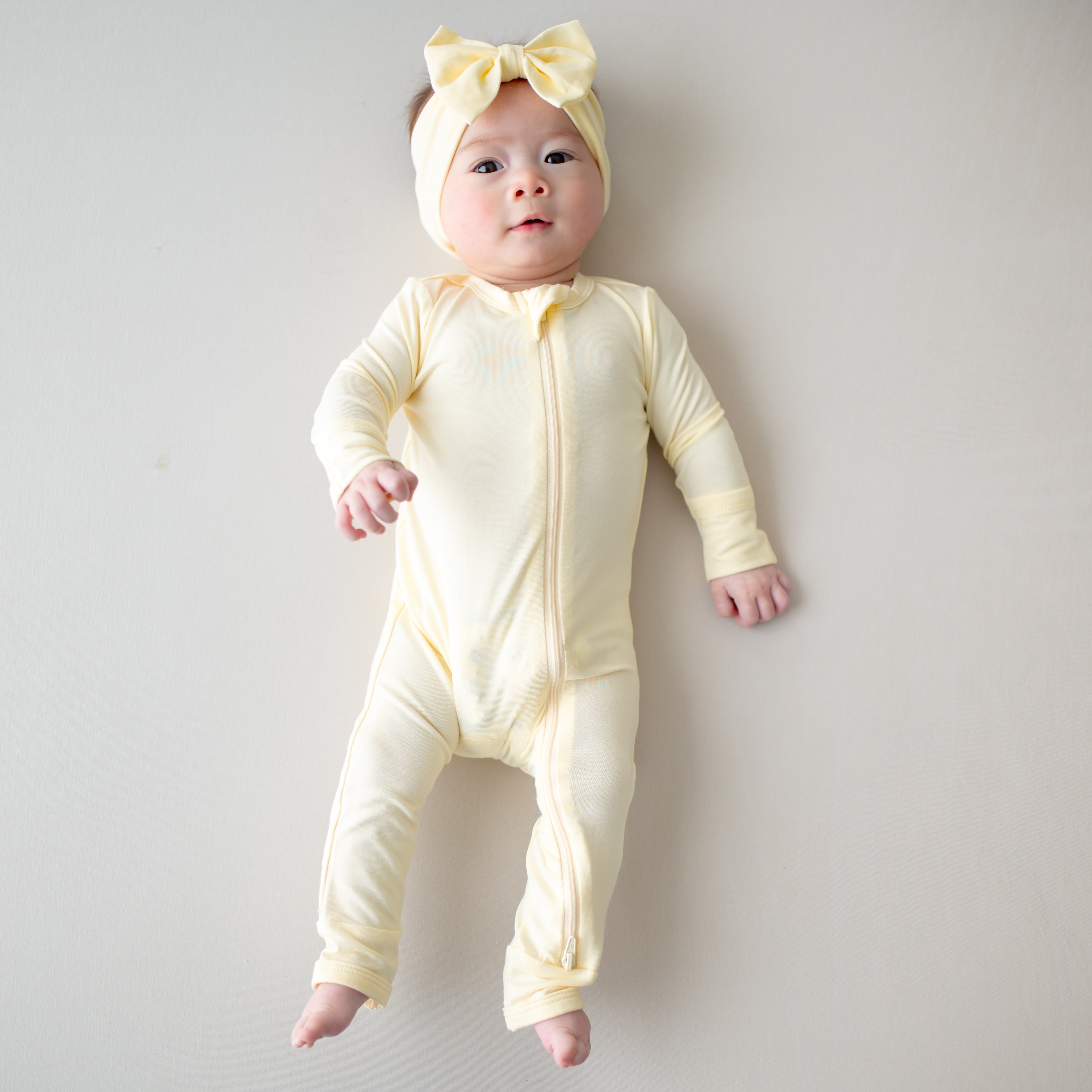 Zippered Romper in Chamomile