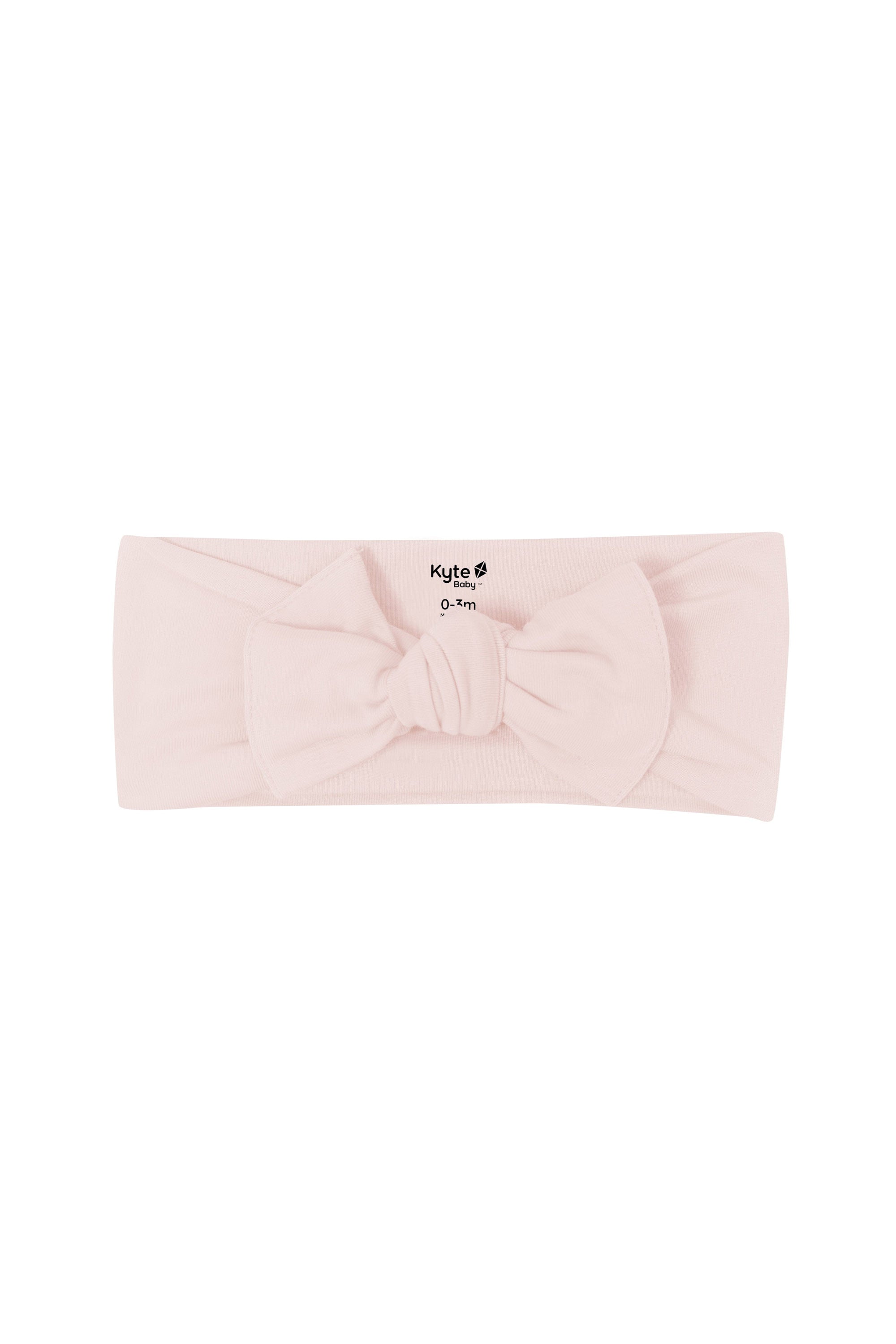 Knotted Bow Headband in Blush