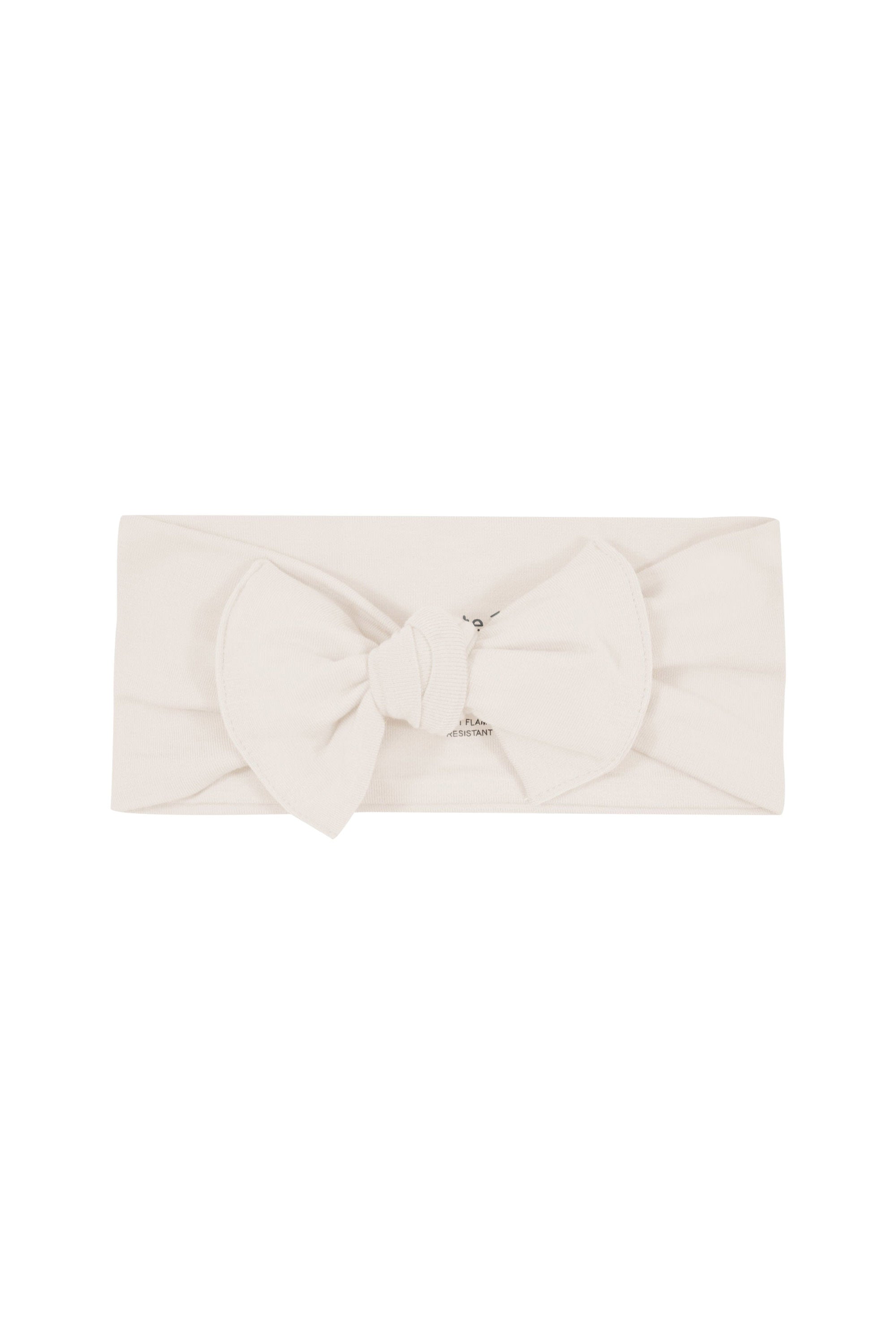Knotted Bow Headband in Oat