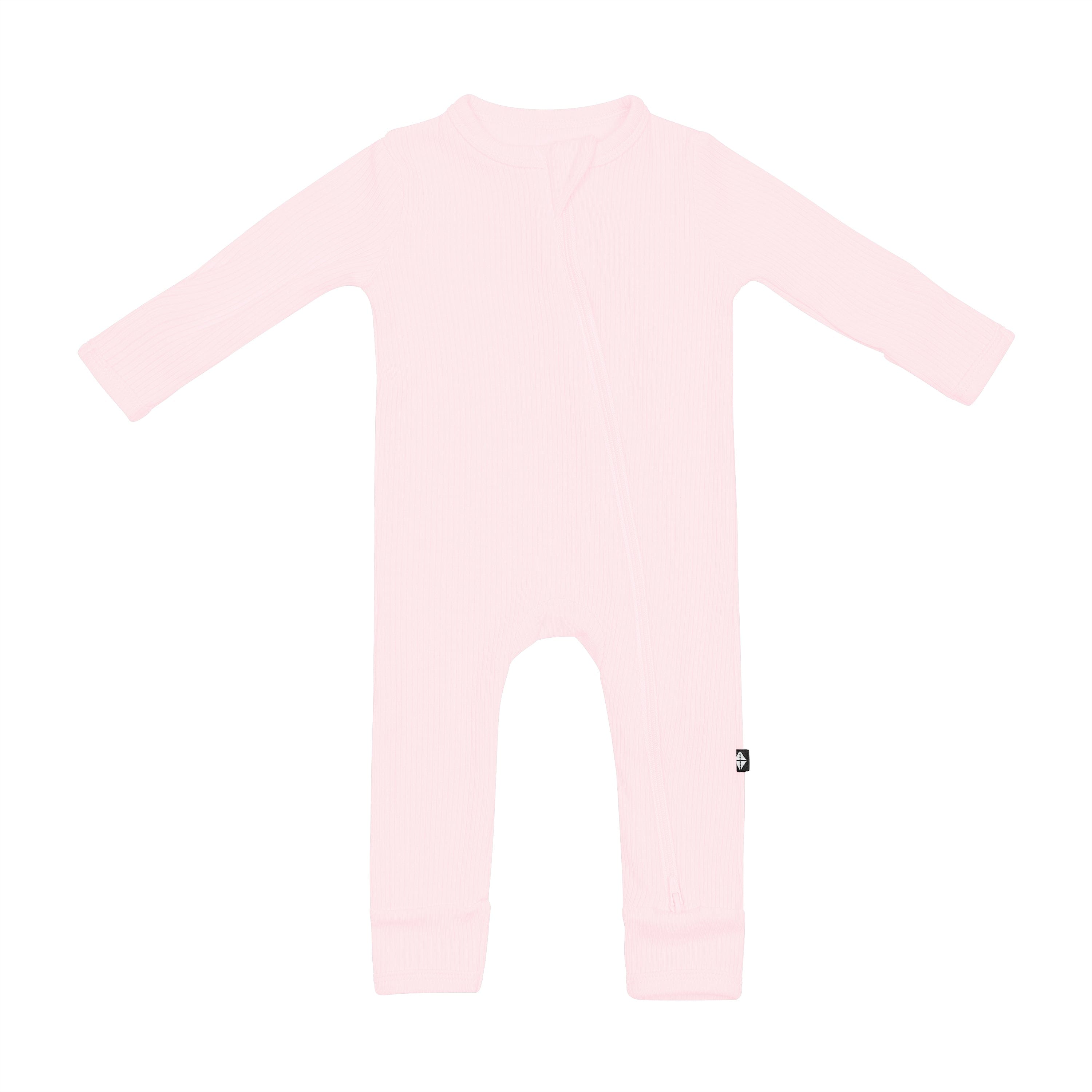 Ribbed Zipper Romper in Sakura