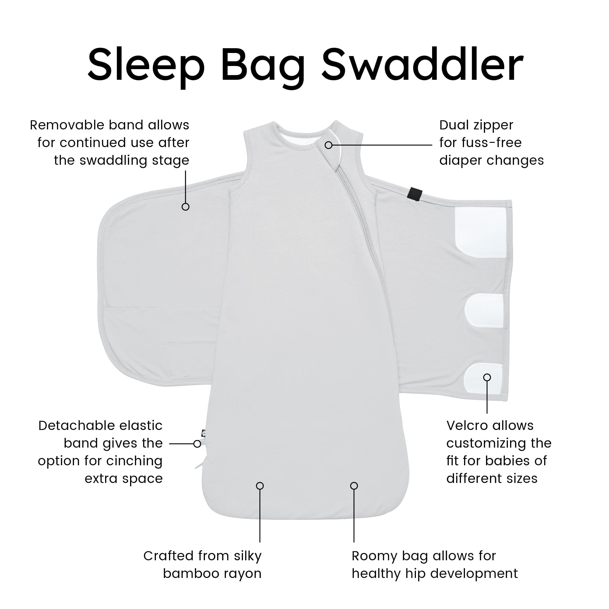 Sleep Bag Swaddler in Storm 1.0